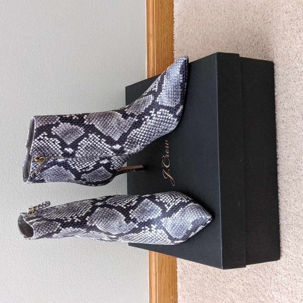 JCrew Stiletto Ankle Leather Boots